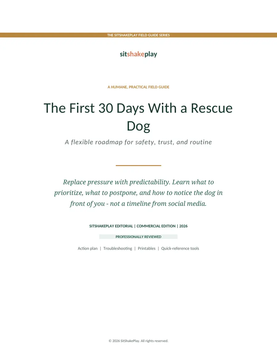 The First 30 Days With a Rescue Dog guide cover
