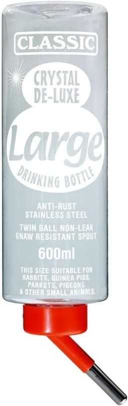 CLASSIC Crystal Deluxe Large Small Animal Drinking Bottle, 20 oz