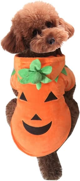Dog Cat Halloween Pumpkin Costume, Pet Cosplay Costumes, Puppy Warm Outfits