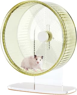 Super-Silent Hamster Exercise Wheel with Adjustable Stand (8.5 inch, Green)