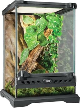 Exo Terra Glass Nano Terrarium Kit, 8 x 8 x 12 Inches, For Reptiles and Amphibians