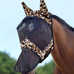 Harrison Howard LumiVista Horse Fly Mask, Long Nose with Ears