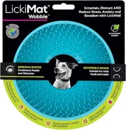 LickiMat Wobble, Dog Slow Feeder Bowl Lick Mat, Boredom Anxiety Reducer
