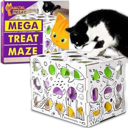Cat Amazing MEGA – Cat Treat Puzzle Box – Interactive Food Maze – Cat Puzzle Feeder – Treat Box for Indoor Cats – Enrichment Food Toy
