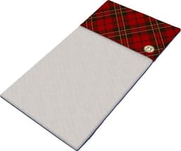 GuineaDad Original Reusable Cage Liner – Plaid Red Fleece Bedding with Burrowing Pocket – Extra Absorbent Core & Waterproof Bottom – Fits Midwest Guinea Pig Cage