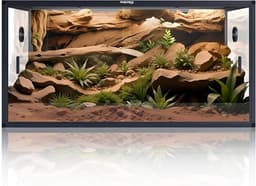 Phailozoo 120 Gallon Reptile Tank, Stackable 4x2x2 Bearded Dragon Enclosure