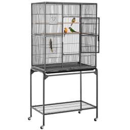 Yaheetech 63-Inch Wrought Iron Rolling Large Bird Cage for African Grey & Amazon Parrots