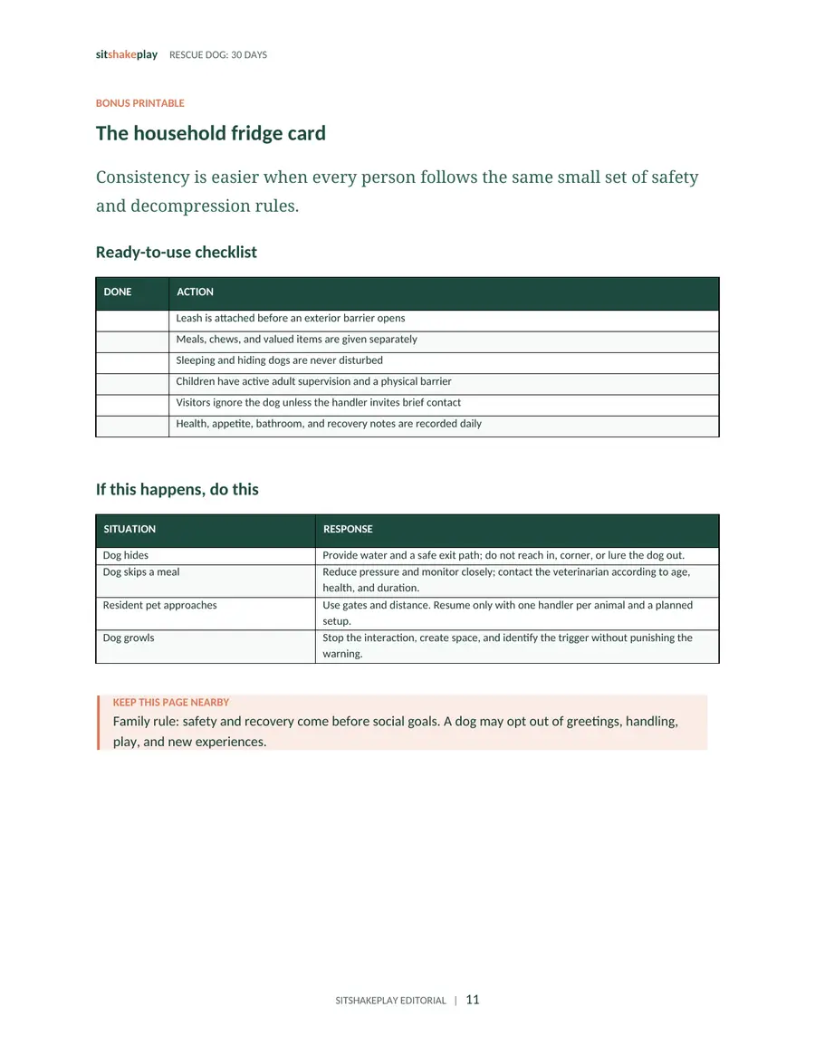 Sample bonus printable from the rescue-dog guide