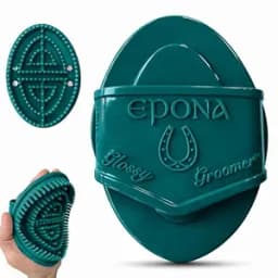 Epona Deep Teal Flexible Glossy Curry Comb for Horses
