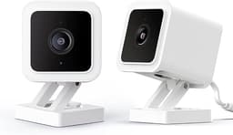 WyzeCam v3 1080P HD WiFi Indoor/Outdoor Security Camera, White, 2-Pack