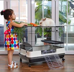 X-Large Deluxe 2-Level Indoor/Outdoor Rabbit Hutch Cage