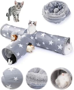JanYoo Bunny Tunnel Rabbit Hideout 3 Ways, 47" Collapsible