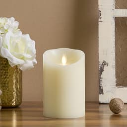 Luminara Flameless LED Battery Operated Ivory Pillar Candle, 3" x 4.5"