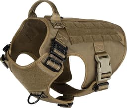 ICEFANG Tactical Dog Harness for Large Dogs, Reflective No Pull Dog Vest