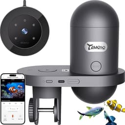 YAMOSO WiFi Automatic Fish Feeder for Aquarium, Food Dispenser with Camera
