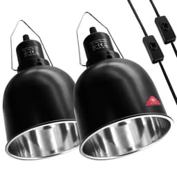 MECESOR Reptile Deep Dome Light Fixture, 5.5-Inch (2-Pack)
