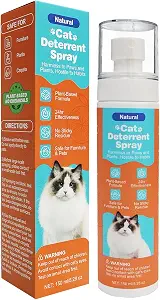 Cat Deterrent Spray, Natural Cat Repellent Spray with Citrus Scent, Safe for Furniture, Plant & Rugs (150ml)