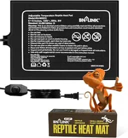 BN-LINK Reptile Heating Pad 6"x8" with Adjustable Temperature Knob