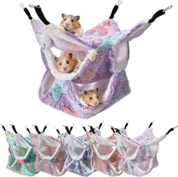 Covzoe 6 Pieces Rat Hammocks, 3 Layer Guinea Pig Hideout Bed