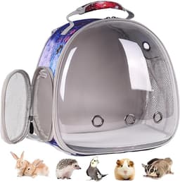 Pimoka Guinea Pig Carrier Backpack, Clear Bubble Astronaut Window (Galaxy Blue)