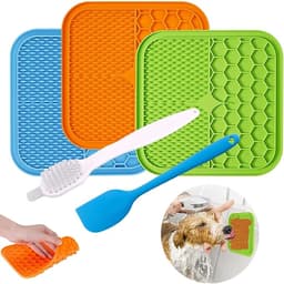 Dog Licking Mat, 3 Pcs Large Licking Mat with Suction for Anxiety