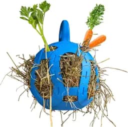 Horsemen's Pride Jolly Hay Ball Horse Stall Toy, 8 in, Blue