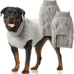 Pet Passion Clark - Dog Sweater Vest, 100% Cashmere, Cashmere Mist, Large