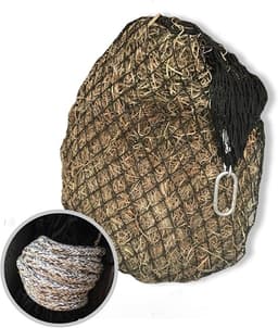 hay chix Hay Net for Horses - Heavy Duty Slow Feed Hay Bag - 1 3/4" Holes