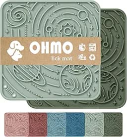 OHMO Lick Mat for Dogs & Cats, Space Pattern, Small, 2pcs