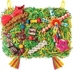 Bird Toys Parakeet Toys Large-Sized Foraging & Shredding Cage Hanging Toy