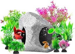CousDUoBe Ceramic Hideaway Rock Cave (10-Piece Set)