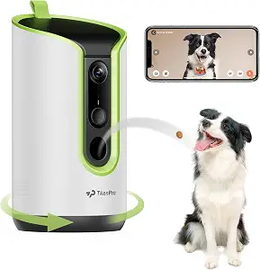 TKENPRO 5MP Ultra HD Pet Camera with Treat Dispenser