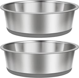Taglory Stainless Steel Dog Bowls, Set of 2, Non-Slip Base
