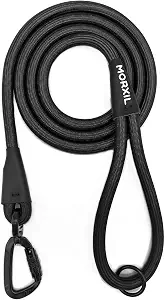 MORXIL Rope Dog Leash with Aviation Aluminum Auto-Locking Carabiner, 6ft