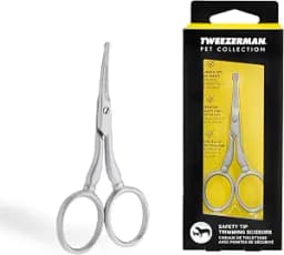 Tweezerman Pet Grooming Scissors, Rounded Tip Trimming Shears