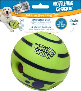 Wobble Wag Giggle Ball, Interactive Dog Toy