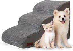 Aodisman Dog Stairs for Small Dogs and Cats, 3-Step