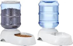 Amazon Basics Automatic Pet Water Dispenser and Gravity Food Feeder Set