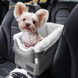 PETSFIT Center Console Dog Car Seat with Adjustable Seat-Rail Anchor Hooks