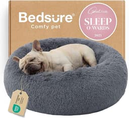 Bedsure Calming Dog Bed Medium Size Dog Donut Washable Pet Bed,30ins